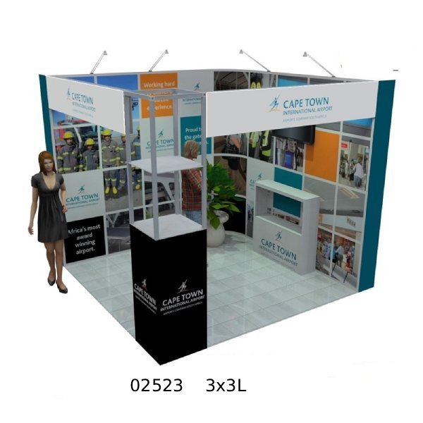 T3 Exhibition Stands - 3x3 L shape
