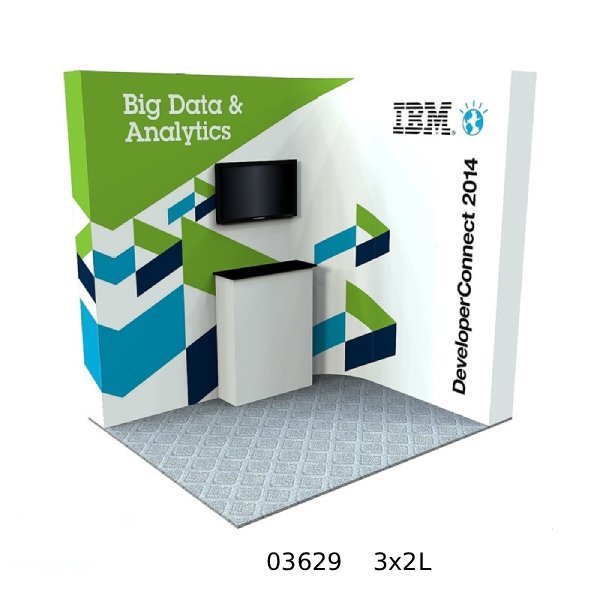 T3 Exhibition Stands - 3x3 L shape