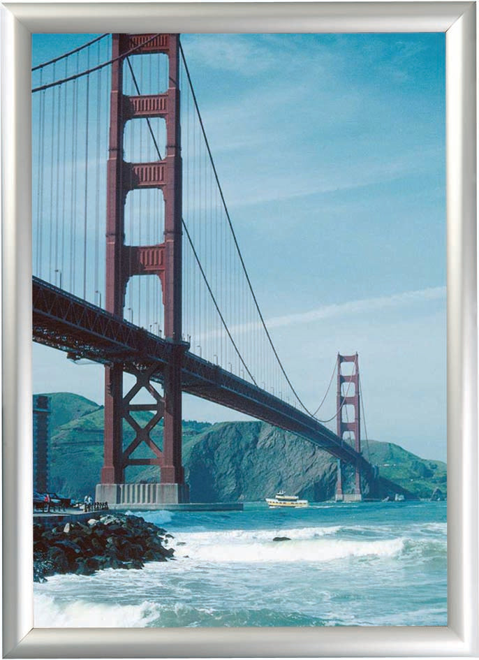 Snap Frame, matt Silver, 32 mm Profile, Posterframe Silver, Aluminium Frame  Silver
